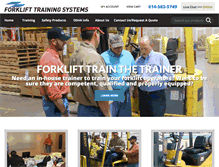 Tablet Screenshot of forklifttrainingsystems.com